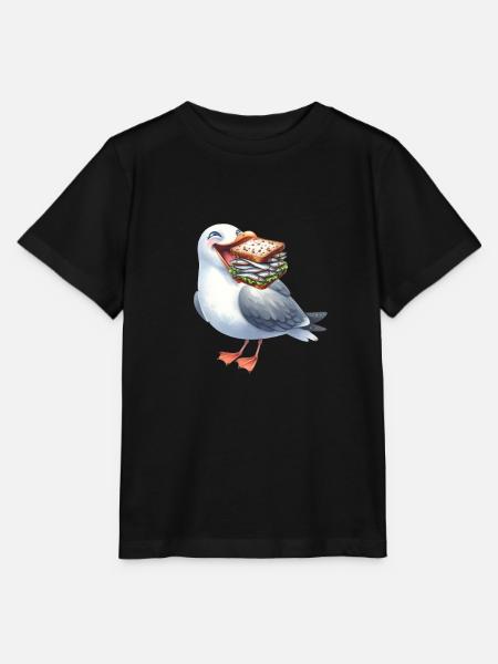 Nordsee Ostsee Möwe Möwen maritim Hering - Stanley/Stella Kinder T-Shirt MINI CREATOR  - Schwarz