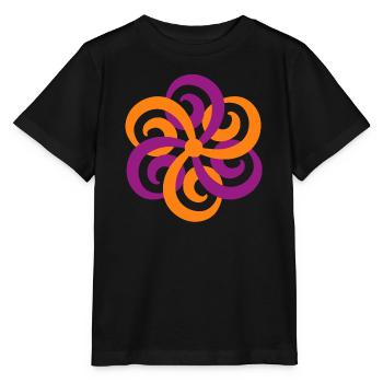 Doppel-Triskele Yoga Mandala Ornament Blume Deko - Stanley/Stella Kinder T-Shirt MINI CREATOR  - Schwarz - Vorne - Mikhail (115cm)