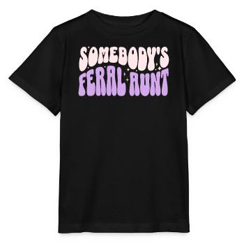 Somebody's Feral Aunt - Stanley/Stella MINI CREATOR Kids’ T-Shirt - black - Front - Mikhail (115cm)