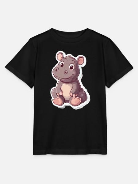 Nilpferd - Stanley/Stella Kinder T-Shirt MINI CREATOR  - Schwarz