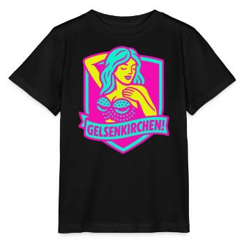 Gelsenkirchen Superstar in pink - Stanley/Stella Kinder T-Shirt MINI CREATOR  - Schwarz - Vorne - Mikhail (115cm)