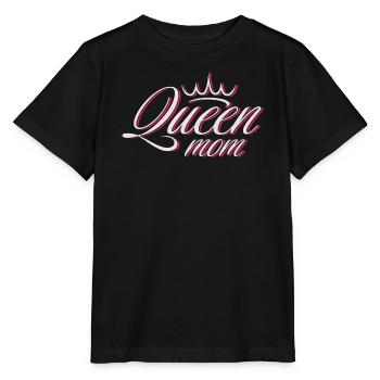 Krone Queen Mama T-Shirt Design - Stanley/Stella Kinder T-Shirt MINI CREATOR  - Schwarz - Vorne - Mikhail (115cm)