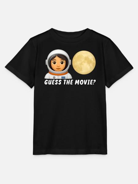 Weltraum-Explorer mit Mondbild - Stanley/Stella Kinder T-Shirt MINI CREATOR - Schwarz