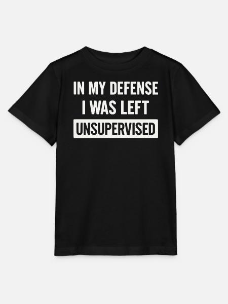 In meiner Verteidigung: unbeaufsichtigt - Stanley/Stella Kinder T-Shirt MINI CREATOR - Schwarz