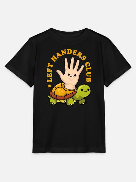 Left Handers Club - Skurrile Schildkröte - Stanley/Stella Kinder T-Shirt MINI CREATOR - Schwarz