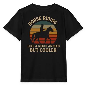 Reiten Papa Vintage Design - Stanley/Stella Kinder T-Shirt MINI CREATOR  - Schwarz - Vorne - Mikhail (115cm)