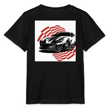 Ein Sportwagen mit dynamischem Stil - Stanley/Stella Kinder T-Shirt MINI CREATOR  - Schwarz - Vorne - Mikhail (115cm)
