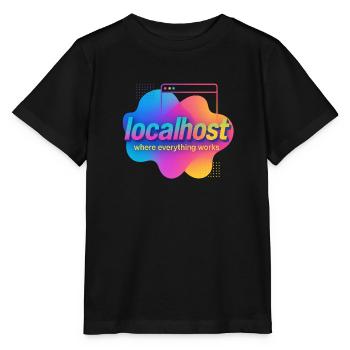 Localhost T-shirt graphique coloré pour les développeurs - T-shirt bio MINI CREATOR Stanley/Stella Enfant - noir - Devant - Mikhail (115cm)