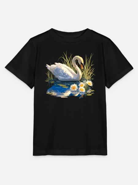 Schwäne Schwan - Stanley/Stella Kinder T-Shirt MINI CREATOR - Schwarz