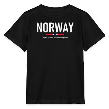 Norge - Norge - Norge - Flag - Skandinavien - Stanley/Stella T-shirt MINI CREATOR til børn - sort - Foran - Mikhail (115cm)