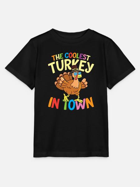 The coolest turkey in town - Stanley/Stella Kinder T-Shirt MINI CREATOR  - Schwarz