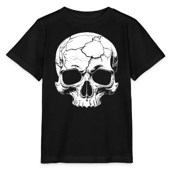Abstract skull with cracks - Stanley/Stella MINI CREATOR Kids’ T-Shirt - black - Front - Mikhail (115cm)