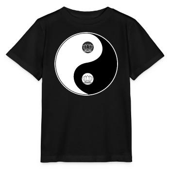 Tao Yin Yang Lotus Motiv - Stanley/Stella Kinder T-Shirt MINI CREATOR  - Schwarz - Vorne - Mikhail (115cm)