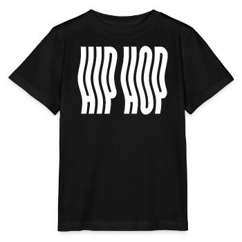 Hip Hop Flüssigkeit gewelltes Logo - Stanley/Stella Kinder T-Shirt MINI CREATOR  - Schwarz - Vorne - Mikhail (115cm)