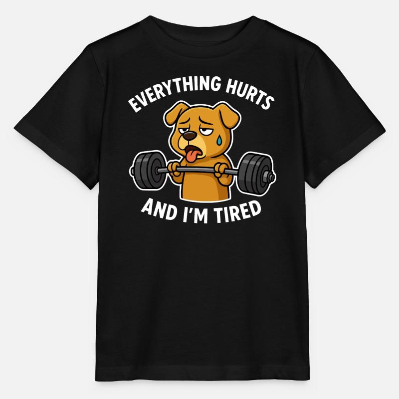 Poids de levage pour chien épuisé - T-shirt bio MINI CREATOR Stanley/Stella Enfant - noir