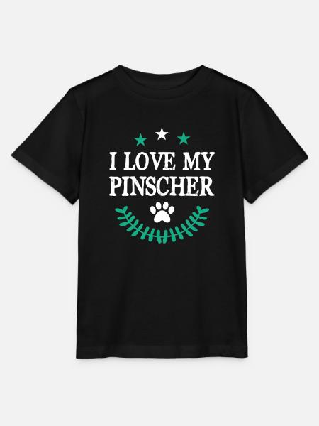 I Love my Pinscher - Stanley/Stella Kinder T-Shirt MINI CREATOR  - Schwarz