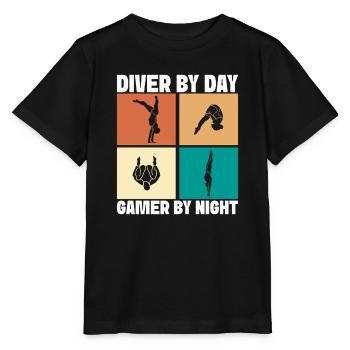 Kunstspringen Turmspringer Sprungbrett - Stanley/Stella Kinder T-Shirt MINI CREATOR  - Schwarz - Vorne - Mikhail (115cm)