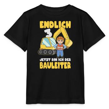 3rd Birthday Gift 3 Years Children's Birthday - Stanley/Stella MINI CREATOR Kids’ T-Shirt - black - Front - Mikhail (115cm)