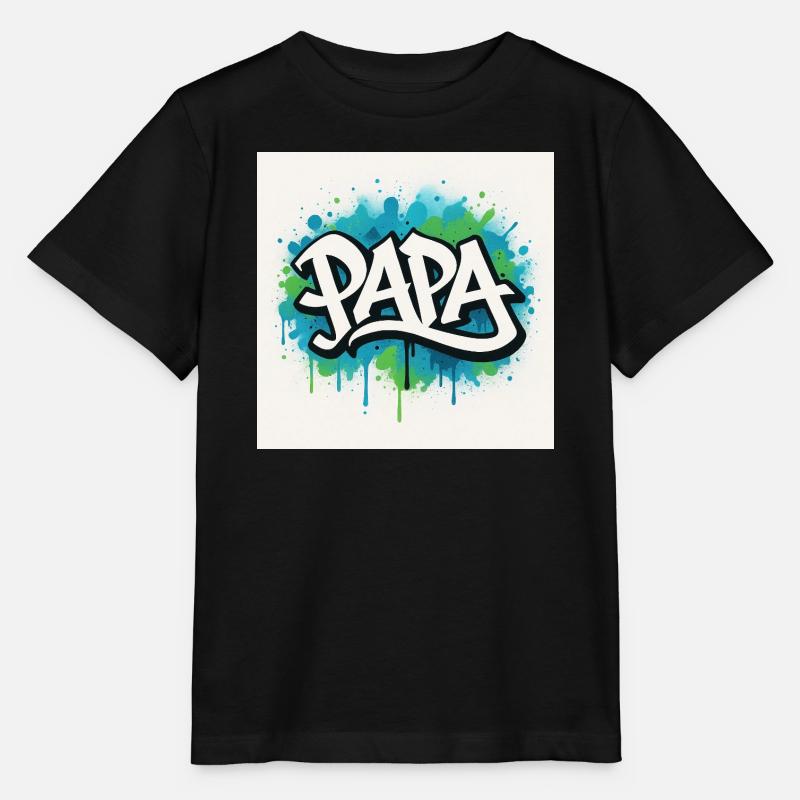 Graffiti Stil Papa Illustration - Stanley/Stella Kinder T-Shirt MINI CREATOR  - Schwarz