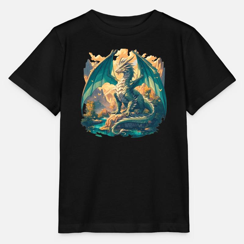 Drachen Drache - Stanley/Stella Kinder T-Shirt MINI CREATOR - Schwarz