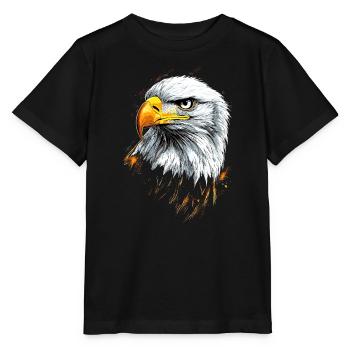 Eagle Bald Eagle Golden Eagle White-tailed Eagle - Stanley/Stella MINI CREATOR Kids’ T-Shirt - black - Front - Mikhail (115cm)