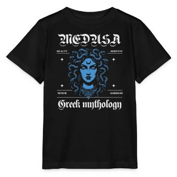 Conception mythologique de Méduse - T-shirt bio MINI CREATOR Stanley/Stella Enfant - noir - Devant - Mikhail (115cm)