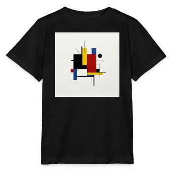 Farbenfrohe geometrische abstrakte Komposition - Stanley/Stella Kinder T-Shirt MINI CREATOR  - Schwarz - Vorne - Mikhail (115cm)