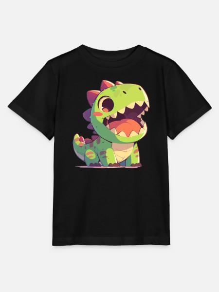 Dino Saurier Dinosaurier - Stanley/Stella Kinder T-Shirt MINI CREATOR - Schwarz
