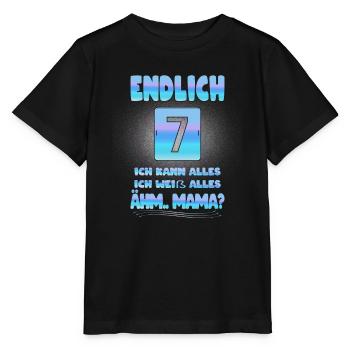 Cadeau 7ème anniversaire 7 ans Anniversaire des enfants - T-shirt bio MINI CREATOR Stanley/Stella Enfant - noir - Devant - Mikhail (115cm)