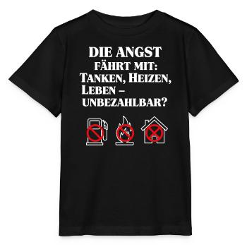 Die Angst fährt mit - Stanley/Stella Kinder T-Shirt MINI CREATOR  - Schwarz - Vorne - Mikhail (115cm)
