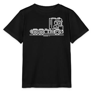 Laster Lkw Fahrzeug - Stanley/Stella Kinder T-Shirt MINI CREATOR  - Schwarz - Vorne - Mikhail (115cm)