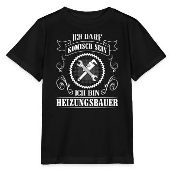 Heating Engineer Heating Construction Plumber Plumber - Stanley/Stella MINI CREATOR Kids’ T-Shirt - black - Front - Mikhail (115cm)