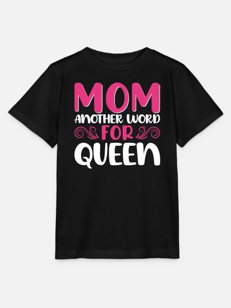 Mutter Königin Spruch Design - Stanley/Stella Kinder T-Shirt MINI CREATOR - Schwarz