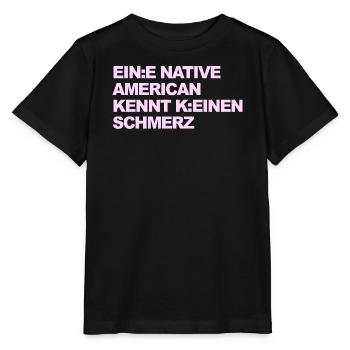 SATIRE WOKE : Un Indien ne connaît pas la douleur - T-shirt bio MINI CREATOR Stanley/Stella Enfant - noir - Devant - Mikhail (115cm)