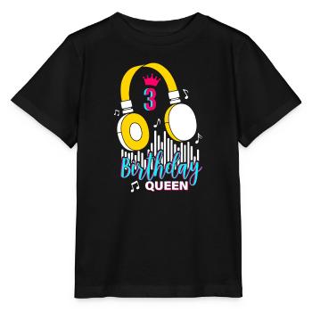 Birthday Queen 3rd Birthday - Stanley/Stella MINI CREATOR Kids’ T-Shirt - black - Front - Mikhail (115cm)