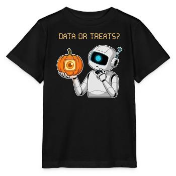 Data or Treats ? - Stanley/Stella MINI CREATOR Kids’ T-Shirt - black - Front - Mikhail (115cm)