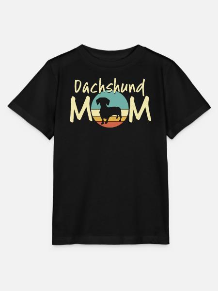 Dackel Mond Mutter Design - Stanley/Stella Kinder T-Shirt MINI CREATOR - Schwarz