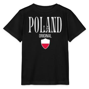 Polish flag, proud Polish - Stanley/Stella MINI CREATOR Kids’ T-Shirt - black - Front - Mikhail (115cm)