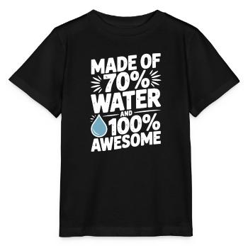 Besteht zu 70 % aus Wasser und ist zu 100 % fantastisch - Stanley/Stella Kinder T-Shirt MINI CREATOR  - Schwarz - Vorne - Mikhail (115cm)