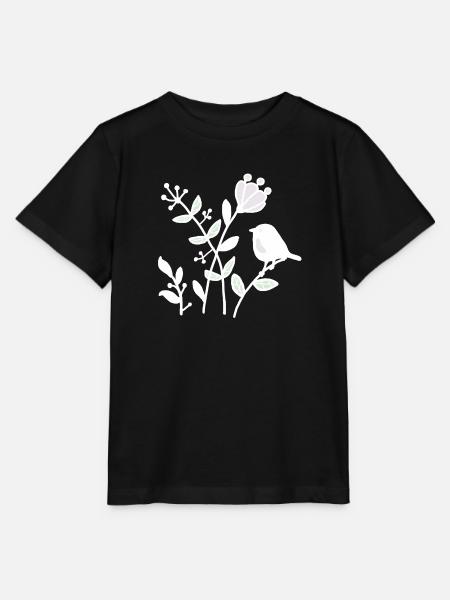Natur_mit_Vogel_weiss - Stanley/Stella Kinder T-Shirt MINI CREATOR - Schwarz