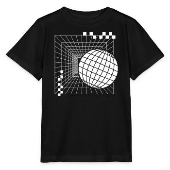 Conception géométrique futuriste de la sphère - T-shirt bio MINI CREATOR Stanley/Stella Enfant - noir - Devant - Mikhail (115cm)