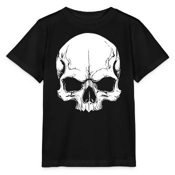 Cooles Schädel-Design - Stanley/Stella Kinder T-Shirt MINI CREATOR  - Schwarz - Vorne - Mikhail (115cm)