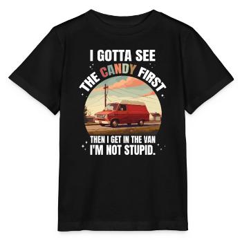 Halloween I Gotta See The Candy First - Stanley/Stella MINI CREATOR Kids’ T-Shirt - black - Front - Mikhail (115cm)