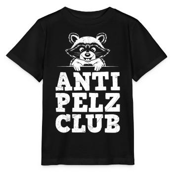 Tierschutz ANIT PELZ CLUB Lustiges - Stanley/Stella Kinder T-Shirt MINI CREATOR  - Schwarz - Vorne - Mikhail (115cm)