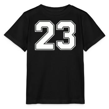 Geometric Number Design 23 - Stanley/Stella MINI CREATOR Kids’ T-Shirt - black - Front - Mikhail (115cm)