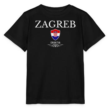 Zagreb Croatie, souvenir Zagreb - T-shirt bio MINI CREATOR Stanley/Stella Enfant - noir - Devant - Mikhail (115cm)