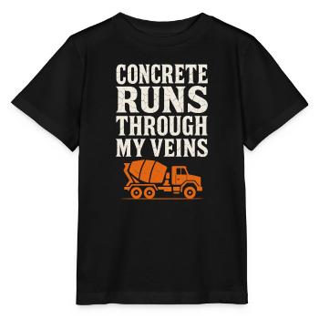 Straßenbauteam Asphalt Betonmannschaft - Stanley/Stella Kinder T-Shirt MINI CREATOR  - Schwarz - Vorne - Mikhail (115cm)