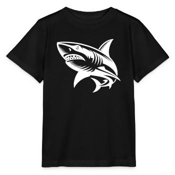 Großer Hochsee Hai Tattoo Taucher Design - Stanley/Stella Kinder T-Shirt MINI CREATOR  - Schwarz - Vorne - Mikhail (115cm)