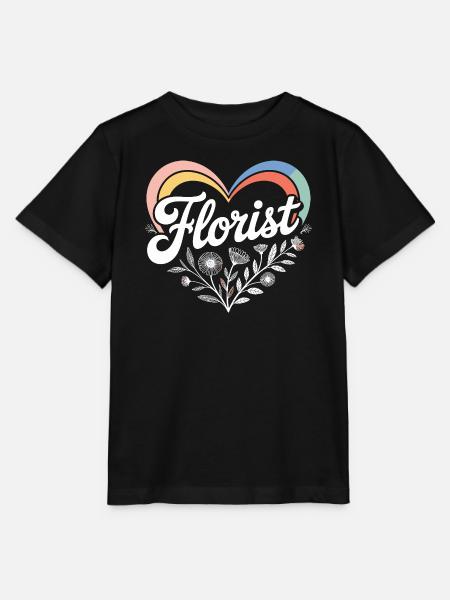 Florist Herz Design - Stanley/Stella Kinder T-Shirt MINI CREATOR - Schwarz