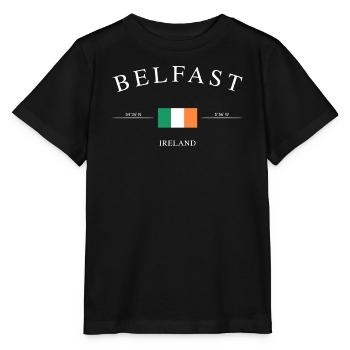 Belfast Northern Ireland – Holiday Souvenir & Gift - Stanley/Stella MINI CREATOR Kids’ T-Shirt - black - Front - Mikhail (115cm)